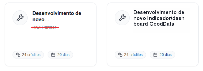 Card de serviço KIWI